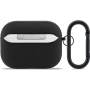Lacoste Petit Pique Croc Logo folt karabinerrel az AirPods Pro 3-hoz - fekete