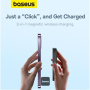 Baseus Magnetic Mini Air vezeték nélküli MagSafe power bank USB-C porttal - 6 000 mAh - fekete