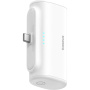 Baseus Kompakt power bank integrált USB-C csatlakozóval és USB-C porttal - 5 000 mAh - fehér