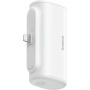 Baseus Kompakt powerbank beépített Lightning csatlakozóval és USB-C porttal - 5 000 mAh - fehér