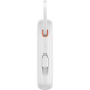 Baseus Qpow2 powerbanka s integrovanými kabely USB-C a porty USB-C / USB-A - 20 000 mAh - bílá