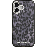 Karl Lagerfeld IML leopárd tok MagSafe-al iPhone 17-hez - szürke