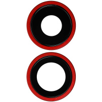 Pótalkatrész - hátsó kamera tok - Apple iPhone 11 - piros