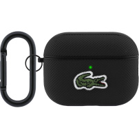 Lacoste Petit Pique Croc Logo folt karabinerrel az AirPods Pro 3-hoz - fekete