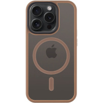 Tactical Hyperstealth átlátszó tok MagSafe-val iPhone 15 Pro-hoz - barna
