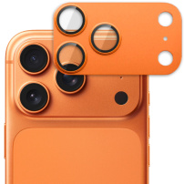 Spigen GLAS.tR EZ Fit Optik Pro XL edzett üveg a fényképezőgép-objektív védelmére iPhone 17 Pro készülékhez - narancssárga