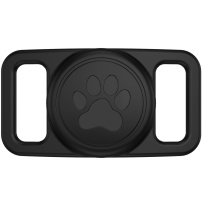 XDcase szilikon tok nyakörvre rögzíthető AirTag 1 / 2 termékhez - fekete
