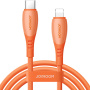 JOYROOM S-A59 töltő- és adatkábel - USB-C - Lightning - 1,2 m - narancssárga