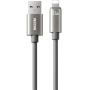 WEKOME WDC-63i fonott töltő- és adatkábel - USB-A - Lightning - 1,2 m - szürke