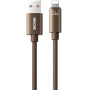 WEKOME WDC-63i fontott töltő- és adatkábel - USB-A - Lightning - 1,2 m - barna