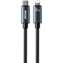 WEKOME WDC-65 fonott töltő- és adatkábel - USB-C - Lightning - 1,2 m - fekete