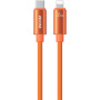 WEKOME WDC-65 fonott töltő- és adatkábel - USB-C - Lightning - 1,2 m - narancssárga