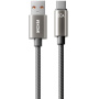 WEKOME WDC-63a fonott töltő- és adatkábel - USB-A - USB-C - 1,2 m - szürke