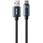 WEKOME WDC-63a fontott töltő- és adatkábel - USB-A - USB-C - 1,2 m - fekete