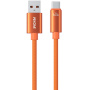 WEKOME WDC-63a fonott töltő- és adatkábel - USB-A - USB-C - 1,2 m - narancssárga