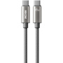 WEKOME WDC-64 fonott töltő- és adatkábel - USB-C - USB-C - 1,2 m - szürke
