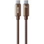 WEKOME WDC-64 fonott töltő- és adatkábel - USB-C - USB-C - 1,2 m - barna