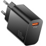 ESSAGER S9 GaN gyorstöltő adapter USB-A porttal - 18W - fekete