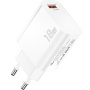 ESSAGER S9 GaN gyorstöltő adapter USB-A porttal - 18W - fehér