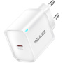 ESSAGER ES-CD52 gyorstöltő adapter USB-C porttal - 30W - fehér