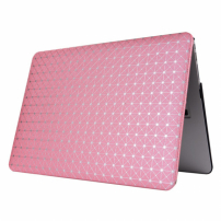 Védő borító / tok bőr felülettel és drágaköves mintával MacBook Air 13" (model A1369 / A1466)- re - rózsaszín