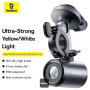 Baseus PrimeTrip kormányra szerelhető kerékpáros és motoros tartó LED világítással iPhone-hoz - sötétszürke