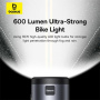 Baseus PrimeTrip kormányra szerelhető kerékpáros és motoros tartó LED világítással iPhone-hoz - sötétszürke