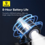 Baseus PrimeTrip kormányra szerelhető kerékpáros és motoros tartó LED világítással iPhone-hoz - sötétszürke