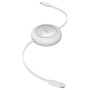 Baseus Free2Pull kihúzható töltő- és adatkábel - USB-C - USB-C - 1 m - fehér