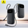 Baseus EnerFill FC31 Qpow 3 powerbank beépített USB-C és Lightning kábelekkel és USB-C / USB-A portokkal - 10 000 mAh - fekete