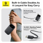 Baseus EnerFill FC31 Qpow 3 powerbank beépített USB-C és Lightning kábelekkel és USB-C / USB-A portokkal - 10 000 mAh - fekete