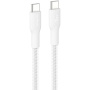 BELKIN Boost Charge Pro fonott töltőkábel - USB-C - USB-C - 2 m - fehér