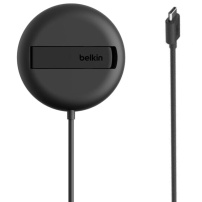 BELKIN Boost Charge Pro Qi2 vezeték nélküli MagSafe töltő kihajtható állvánnyal iPhone / AirPods készülékekhez - 15W - fekete
