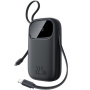Baseus EnerFill FC31 Qpow 3 powerbank beépített USB-C és Lightning kábelekkel és USB-C / USB-A portokkal - 10 000 mAh - fekete