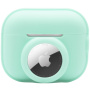 2 az 1-ben szilikon védőtok - AirPods Pro 2 (2022) / AirTag 1 / 2 - türkizkék
