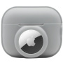 2 az 1-ben szilikon védőtok - AirPods Pro 2 (2022) / AirTag 1 / 2 - szürke