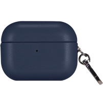PU műbőr tok karabinerrel - AirPods Pro 2 (2022) - sötétkék