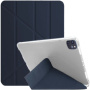 Borító állvánnyal origami és Apple Pencil tárolóval - iPad Air 4 (2020) / Air 5 (2022) / Pro 11" (2018-2022) - sötétkék