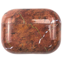 Kemény műanyag márványmintás tok - AirPods Pro - barna