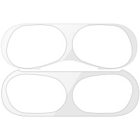 Fémhatású öntapadós matrica por elleni védelemhez töltő tokhoz - AirPods Pro 2 (2022) - ezüst