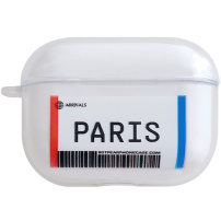 Szilikon tok - repülőjegy dizájn - AirPods Pro - Paris