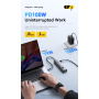ESSAGER ES-HB03 7 az 1-ben hub - SD / TF kártya slot / HDMI / 2x USB-C / 2x USB-A - USB-C - sötétszürke