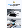 ESSAGER ES-HB03 7 az 1-ben hub - SD / TF kártya slot / HDMI / 2x USB-C / 2x USB-A - USB-C - sötétszürke
