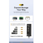 ESSAGER ES-HB01 6 az 1-ben hub - SSD / HDMI / 2x USB-C / 2x USB-A - USB-C - sötétszürke