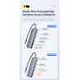 ESSAGER ES-HB01 6 az 1-ben hub - SSD / HDMI / 2x USB-C / 2x USB-A - USB-C - sötétszürke