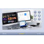 ESSAGER ES-HB01 6 az 1-ben hub - SSD / HDMI / 2x USB-C / 2x USB-A - USB-C - sötétszürke