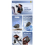 ESSAGER ES-CD54 mini gyorstöltő adapter USB-C / USB-A portokkal - 20W - fehér