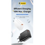 ESSAGER S9 GaN gyorstöltő adapter USB-A porttal - 18W - fekete