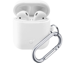 Cellularline Bounce védőtok karabinerrel - AirPods 1 / 2 - fehér