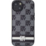 DKNY Kockás mintás és csíkos borító iPhone 14-hez - szürke